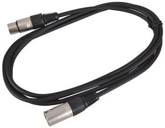 XLR Male to XLR Female Patch Lead 3 Pin Balanced Choice of Length & Colour